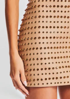 Hot Rhya Embellished Leather Dress Mini