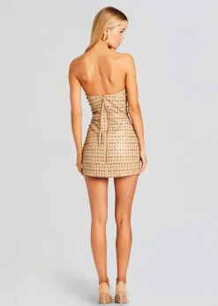 Hot Rhya Embellished Leather Dress Mini