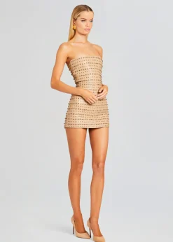 Cheap Rhya Embellished Leather Dress Dresses