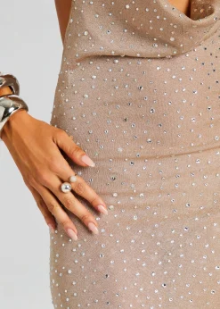 Best Sale Saar Embellished Knit Dress Subtle Shimmer