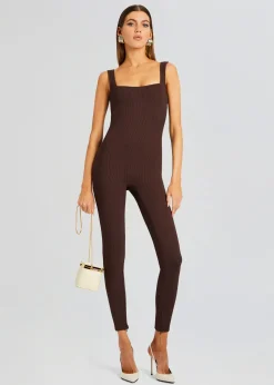 Store Sabrina Sleeveless Enviro Rib Catsuit Business Chic