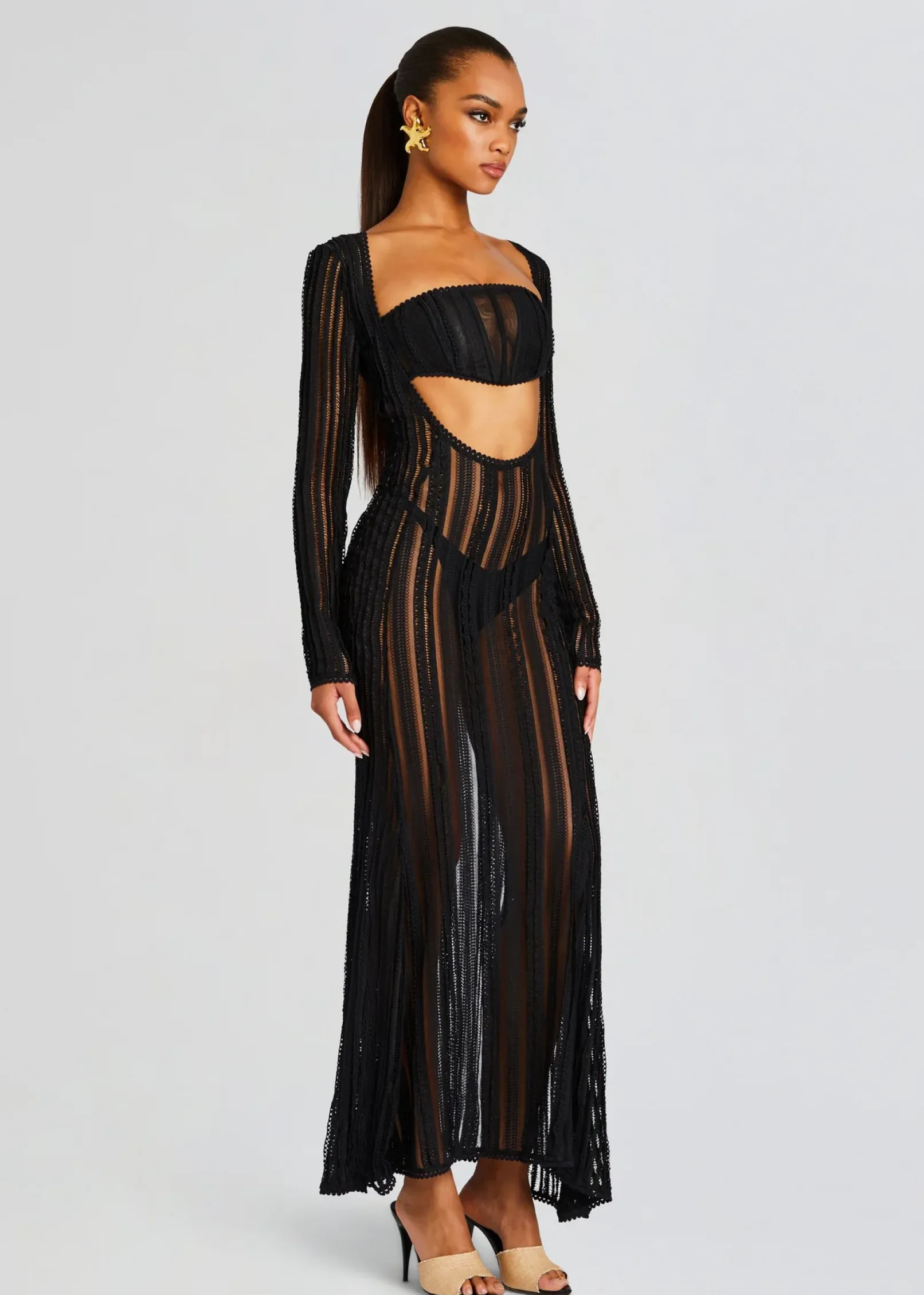 Best Sale Saley Long Dress Sheer Bliss