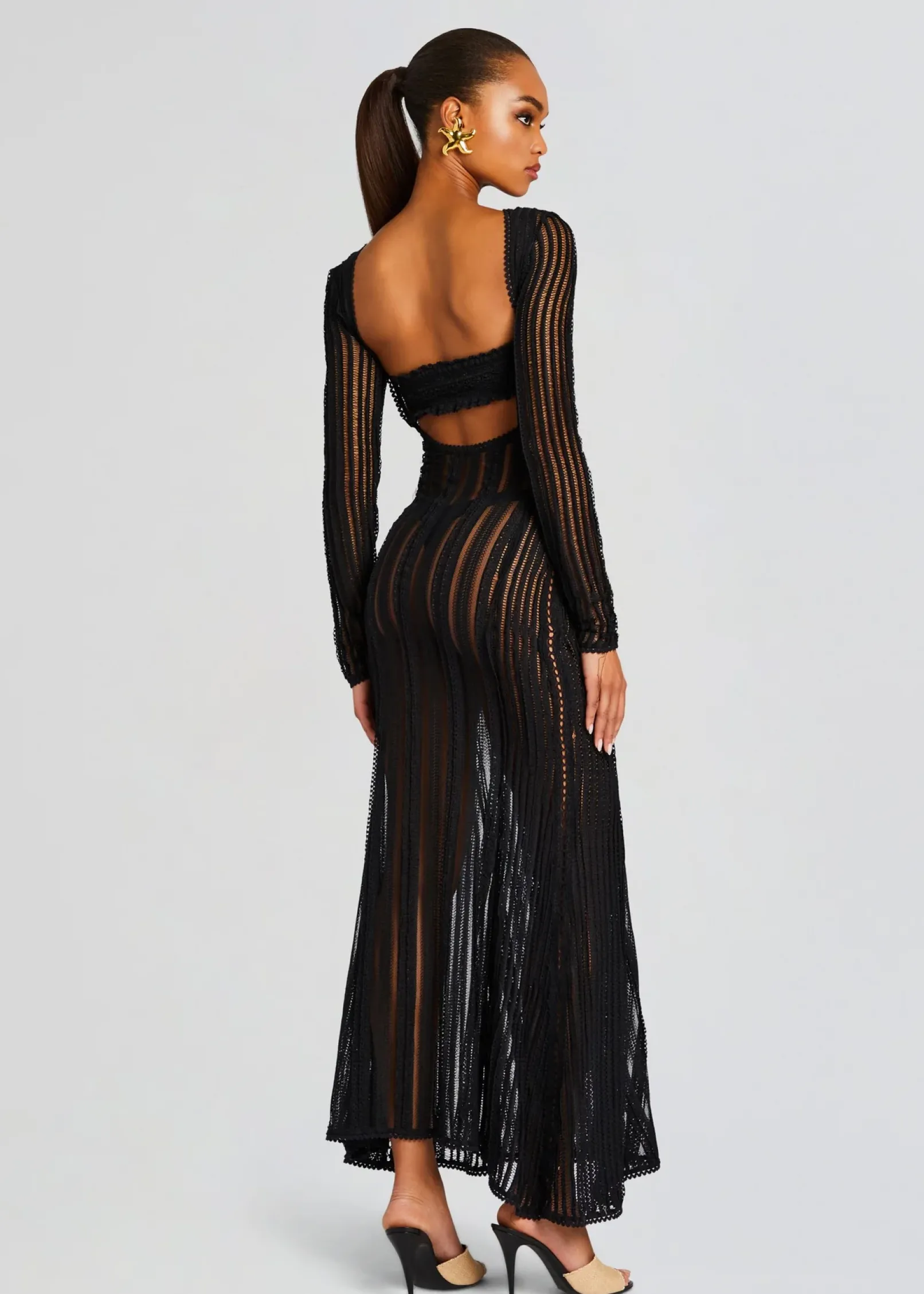 Best Sale Saley Long Dress Sheer Bliss