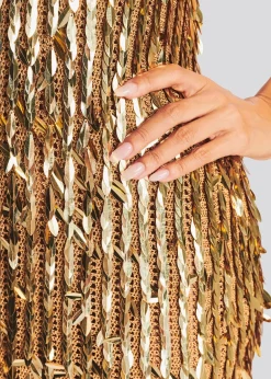 Outlet Saros Feather Sequin Dress Coming Soon
