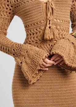 Outlet Sereno Knit Crochet Dress Gowns