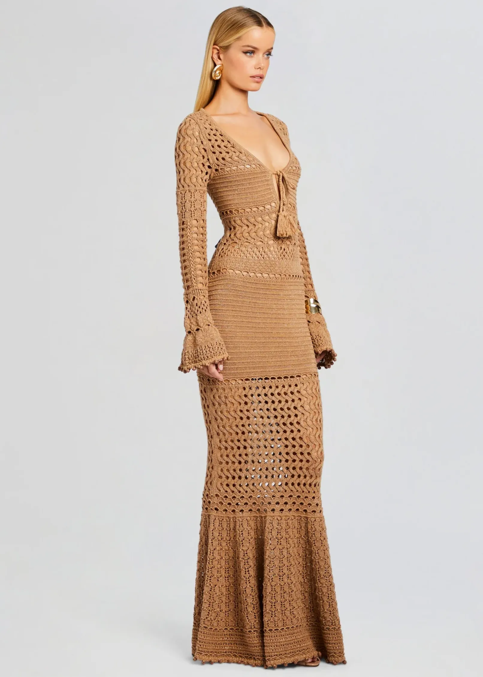 Cheap Sereno Knit Crochet Dress RETROFÊTE