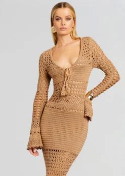 Cheap Sereno Knit Crochet Dress RETROFÊTE