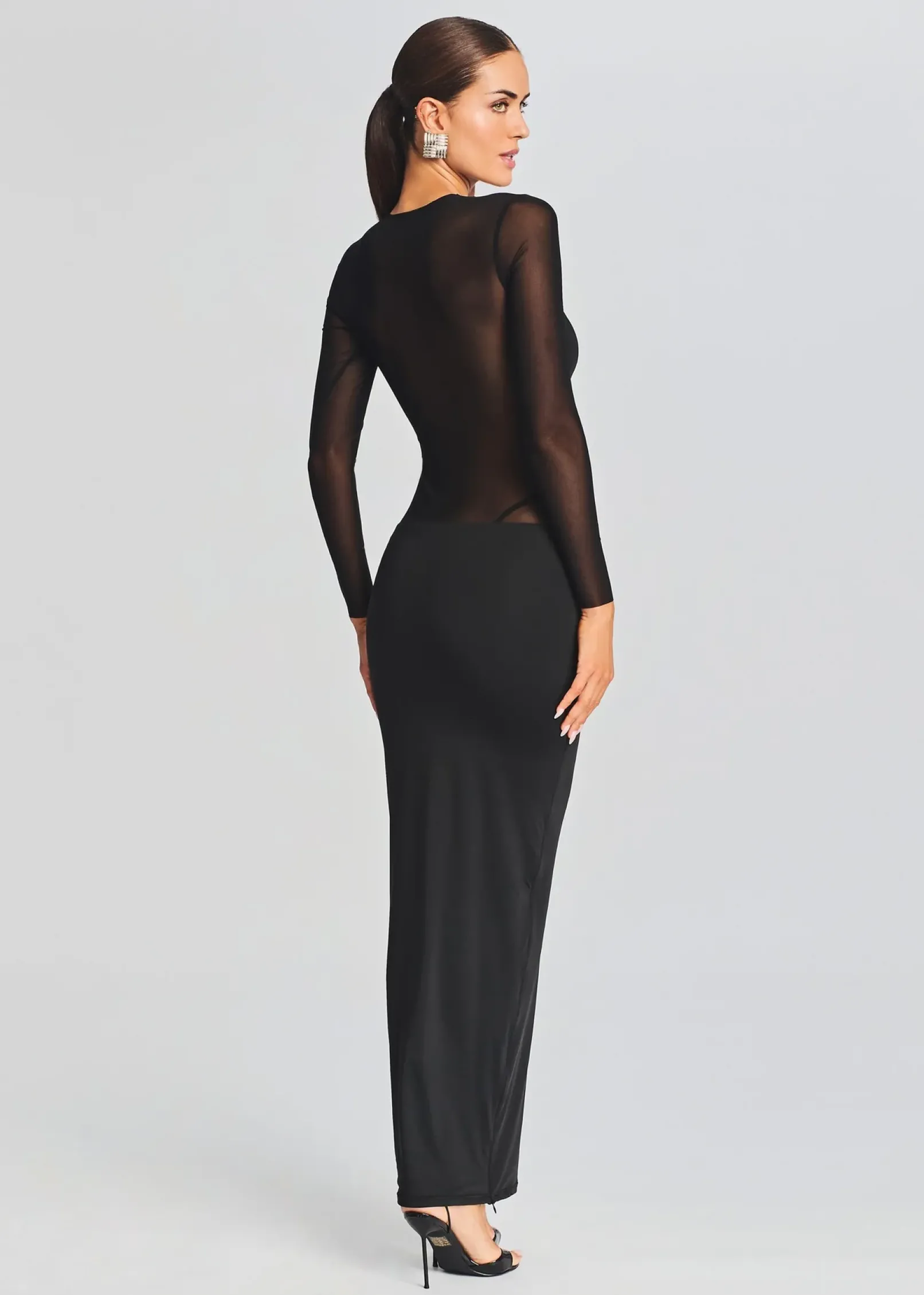 Shop Silver Maxi Dress Dresses