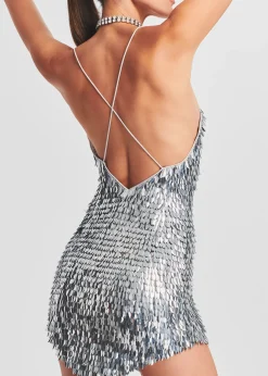 Outlet Sirena Feather Sequin Dress RETROFÊTE