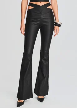 Store Sloane Coated Denim Flare Jean Denim