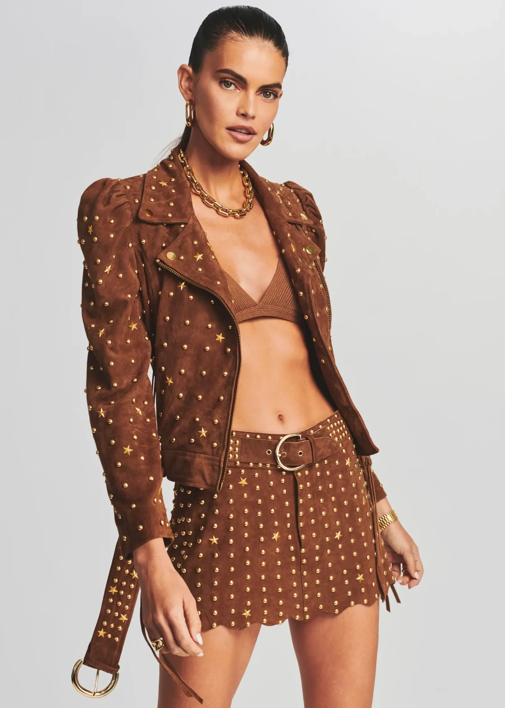 Discount Tai Suede Studded Jacket Jackets