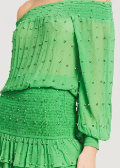 Hot Taisha Embellished Silk Chiffon Dress Dresses