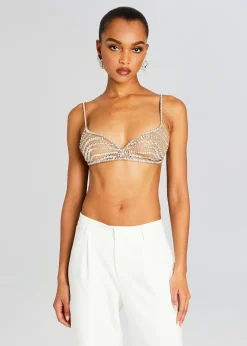 Hot Tansy Embellished Bra Men Neutral Moments