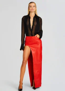 Hot Tash Leather Skirt Bottoms