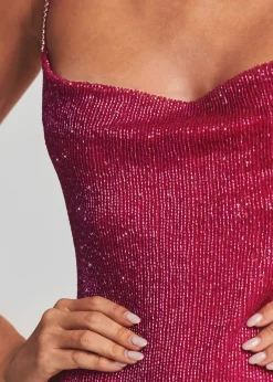 Discount Topaz Glass Beaded Dress Maxi