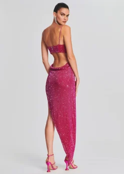Store Topaz Glass Beaded Dress Dresses