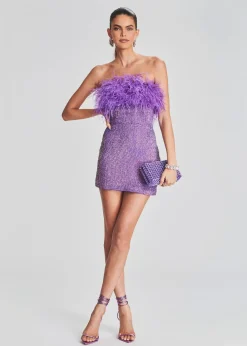 Discount Torin Sequin Feather Dress Guest Of