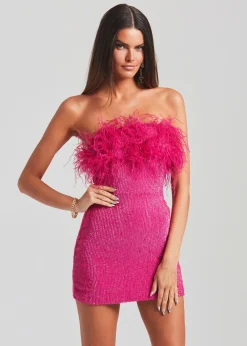 Shop Torin Sequin Feather Dress Bachelorette Party