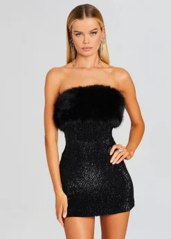 New Torin Sequin Fur Dress Night Out