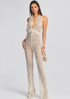 Best Tosca Sequin Crochet Jumpsuit Sheer Bliss