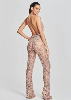 Sale Tosca Sequin Crochet Jumpsuit Sheer Bliss