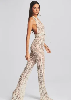 Shop Tosca Sequin Crochet Jumpsuit Honeymoon Looks