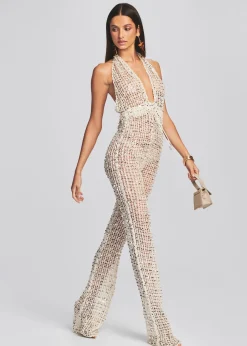 Shop Tosca Sequin Crochet Jumpsuit Honeymoon Looks