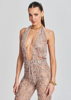 New Tosca Sequin Crochet Jumpsuit Jumpsuits