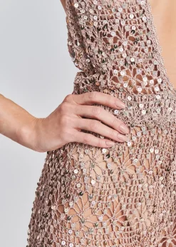 Online Tosca Sequin Crochet Jumpsuit Honeymoon Looks