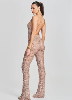 Online Tosca Sequin Crochet Jumpsuit Honeymoon Looks