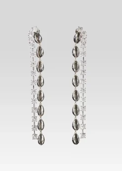 Fashion Tyde Crystal Shell Drop Earrings Accessories