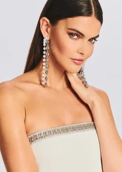 Fashion Tyde Crystal Shell Drop Earrings Accessories