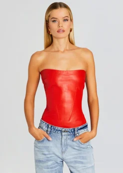 Flash Sale Veda Leather Top Exclusively Ours