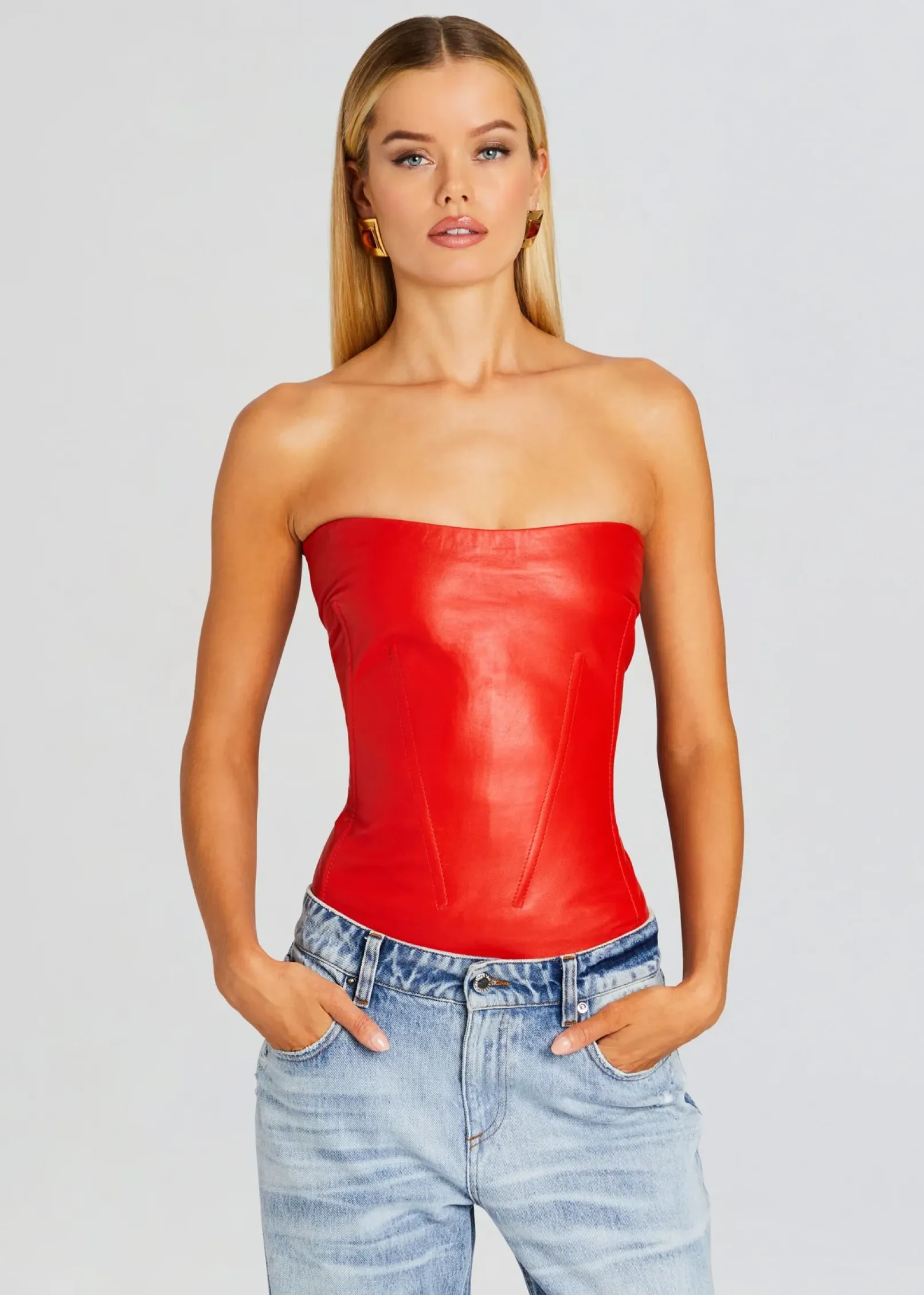 Flash Sale Veda Leather Top Exclusively Ours