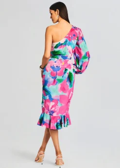 Outlet Vesa One Shoulder Midi Dress Midi