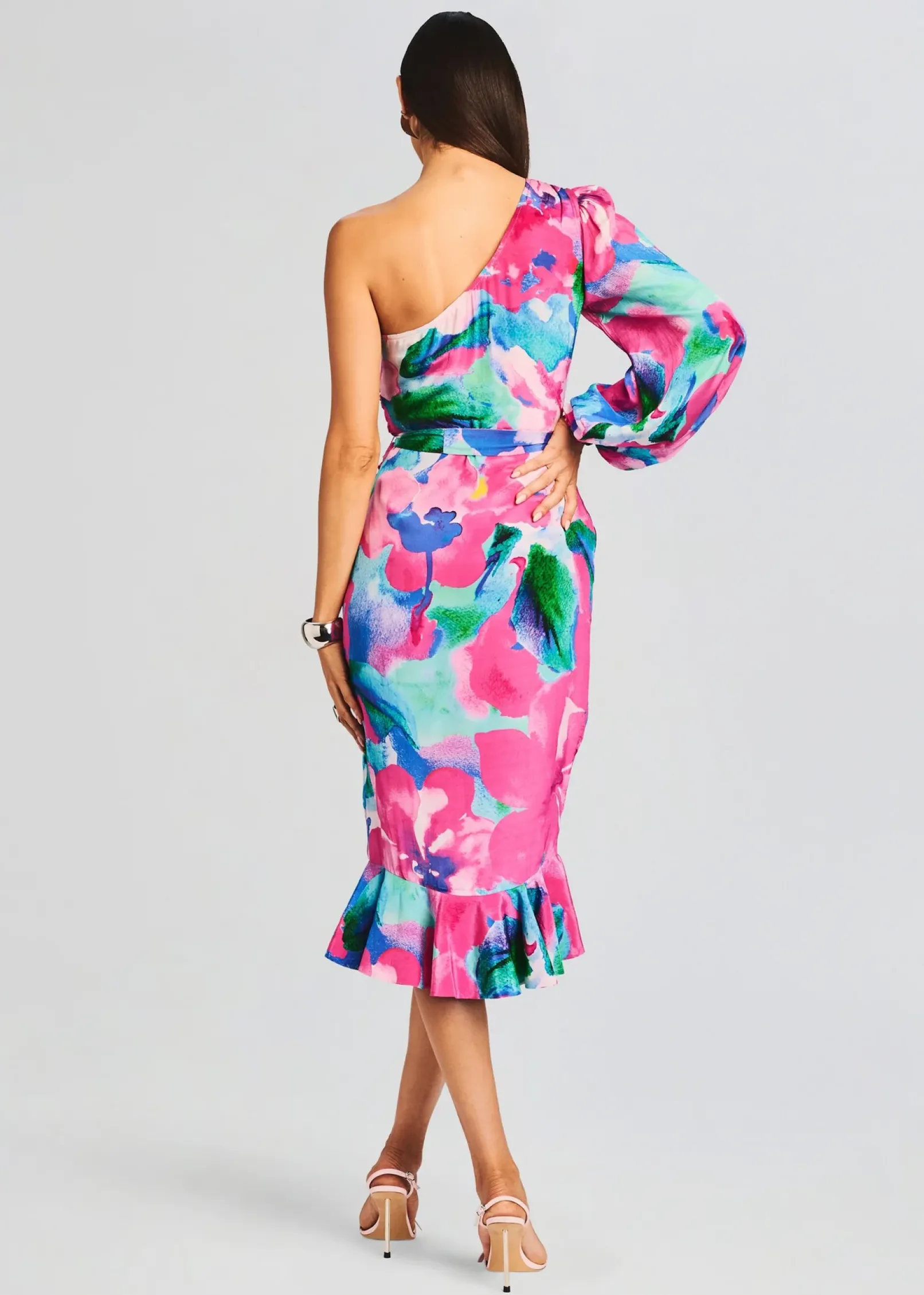 Outlet Vesa One Shoulder Midi Dress Midi