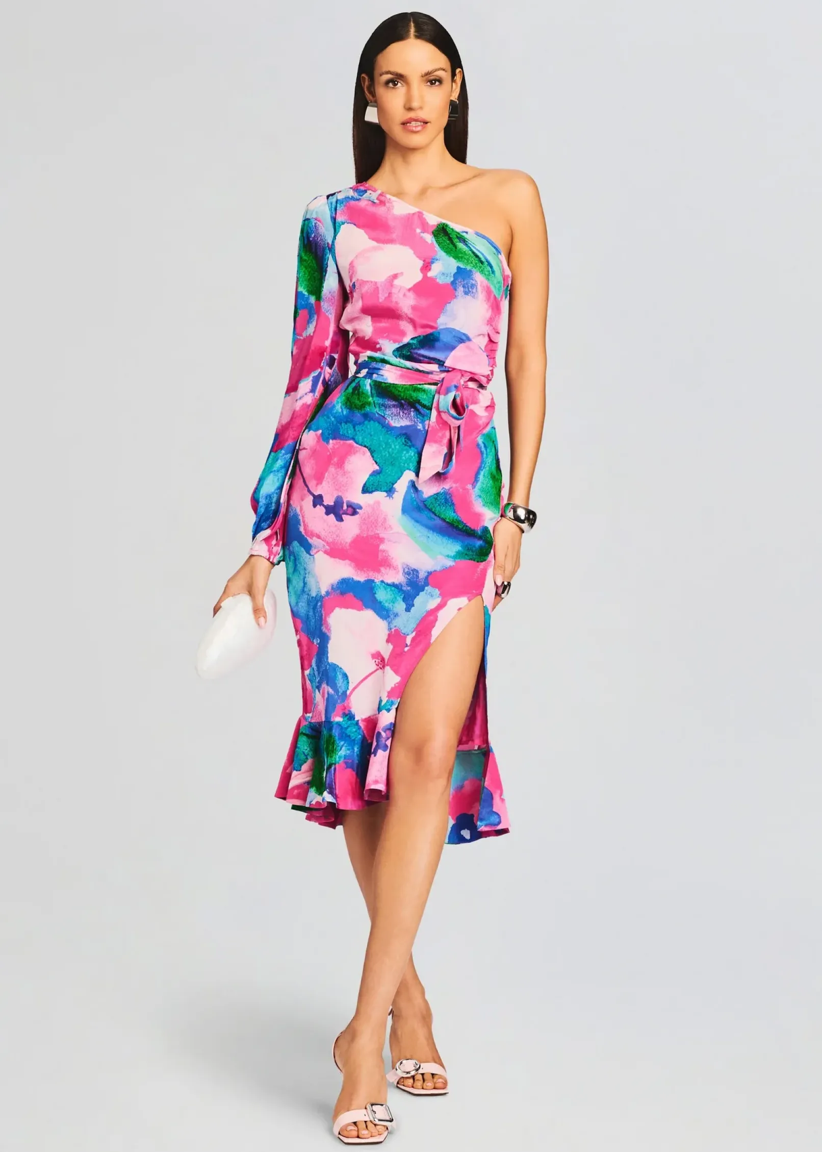 Outlet Vesa One Shoulder Midi Dress Midi