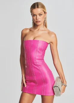 Flash Sale Vesta Embellished Leather Dress Dresses