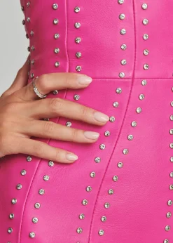 Sale Vesta Embellished Leather Dress RETROFÊTE