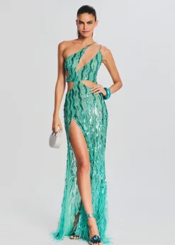 Clearance Vice Sequin Feather Dress Bridal Party