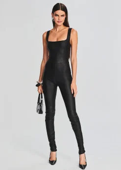 Best Viper Coated Denim Catsuit Jumpsuits