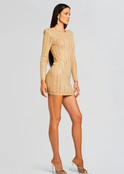 Shop Virginia Embellished Knit Dress RETROFÊTE