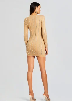 Shop Virginia Embellished Knit Dress RETROFÊTE