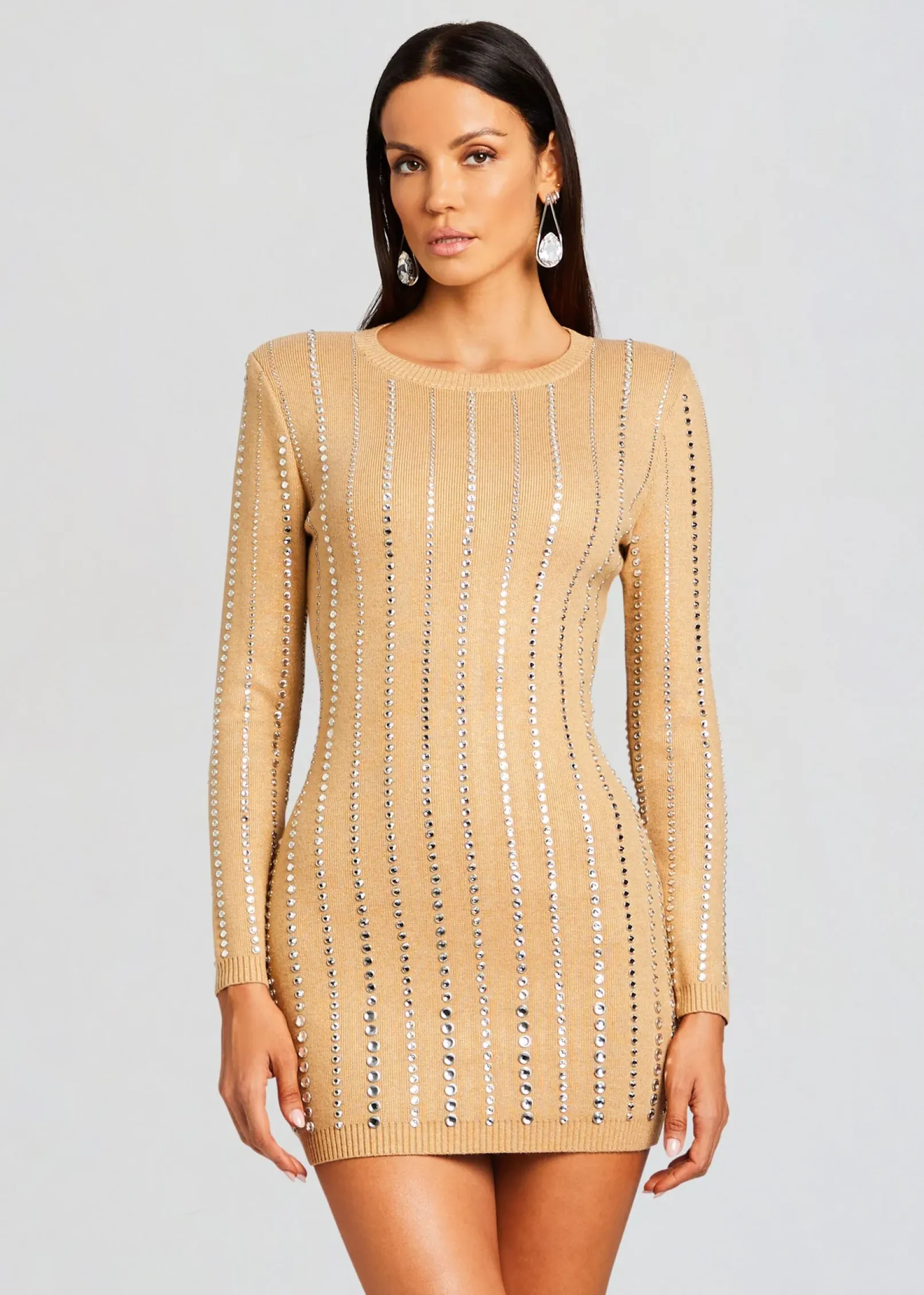 Hot Virginia Embellished Knit Dress Men Neutral Moments