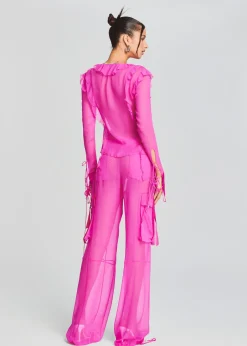 Outlet Viviane Silk Chiffon Pant Sheer Bliss