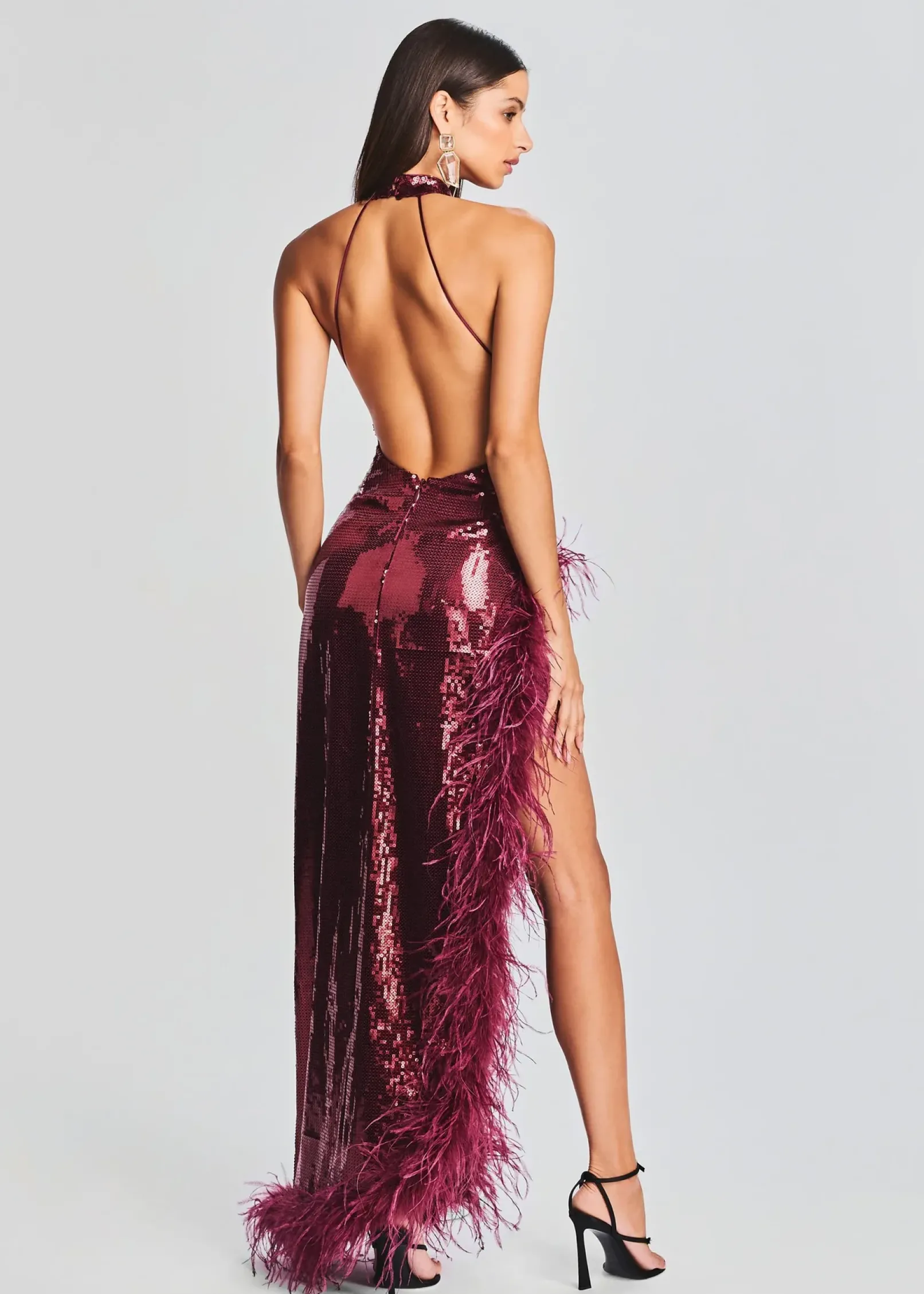 Cheap Vixen Sequin Feather Dress Dresses
