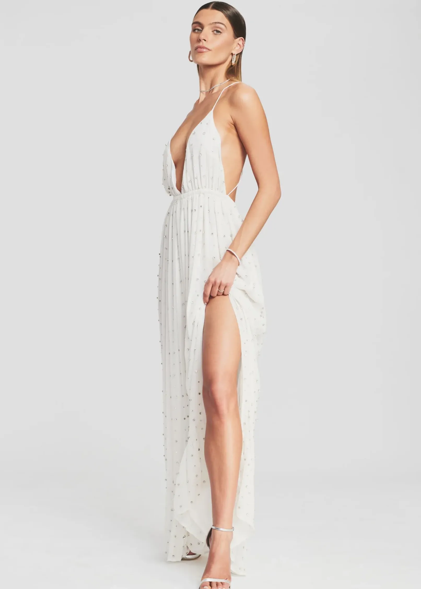 Fashion Zadie Embellished Silk Chiffon Dress RETROFÊTE