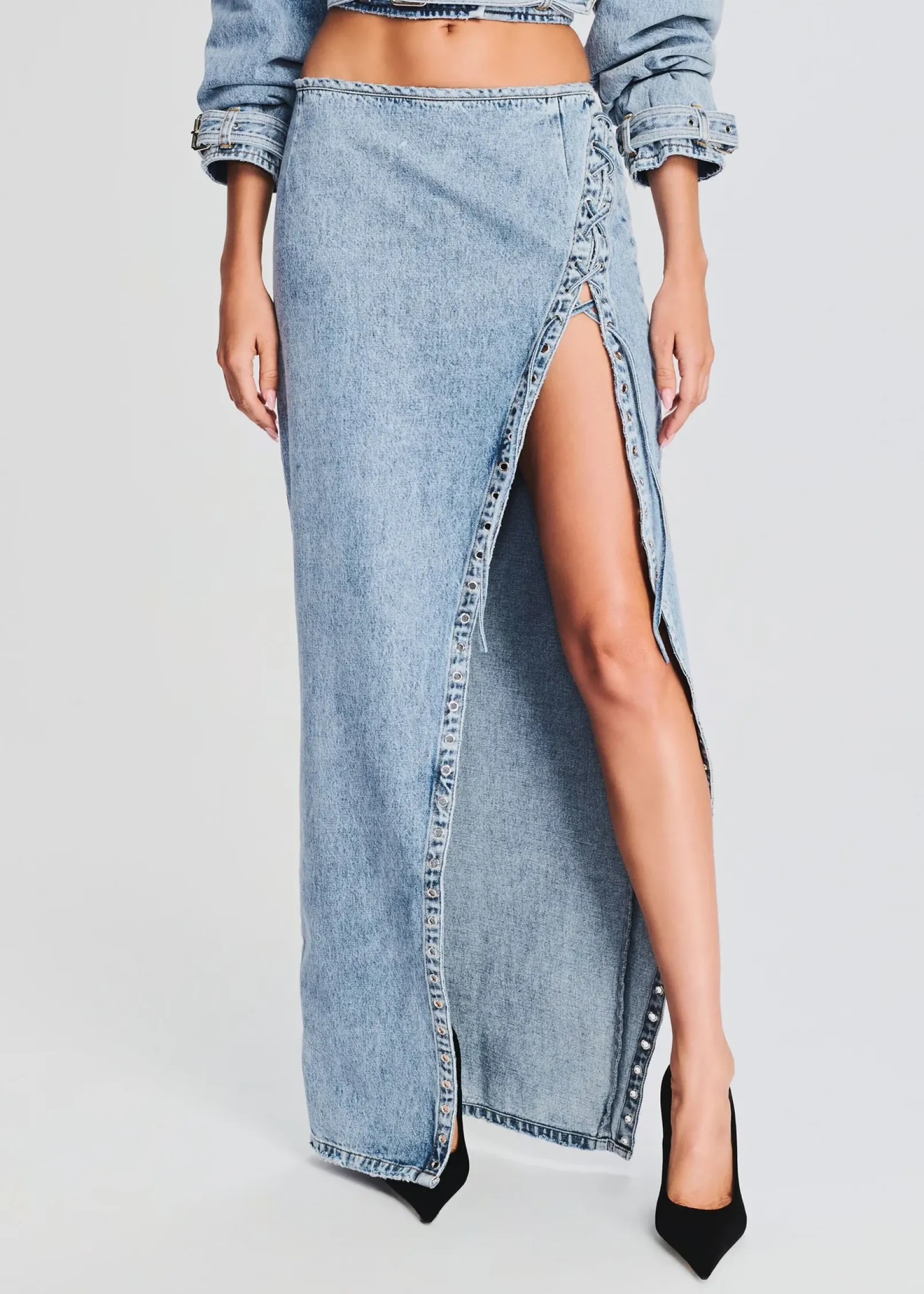 Fashion Zahlia Denim Skirt Bottoms