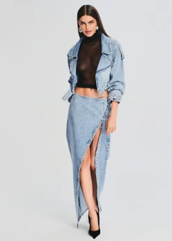 Fashion Zahlia Denim Skirt Bottoms