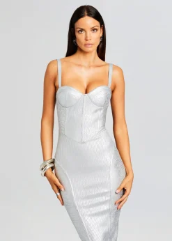 Best Sale Zora Coated Knit Dress Best Sellers